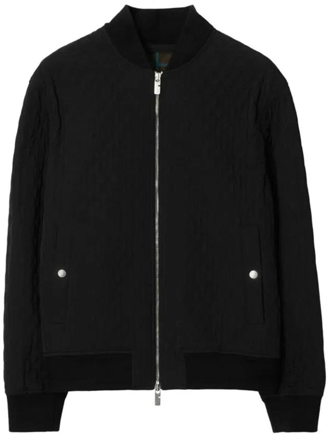 Quilted Bomber Jacket In Black Product Image