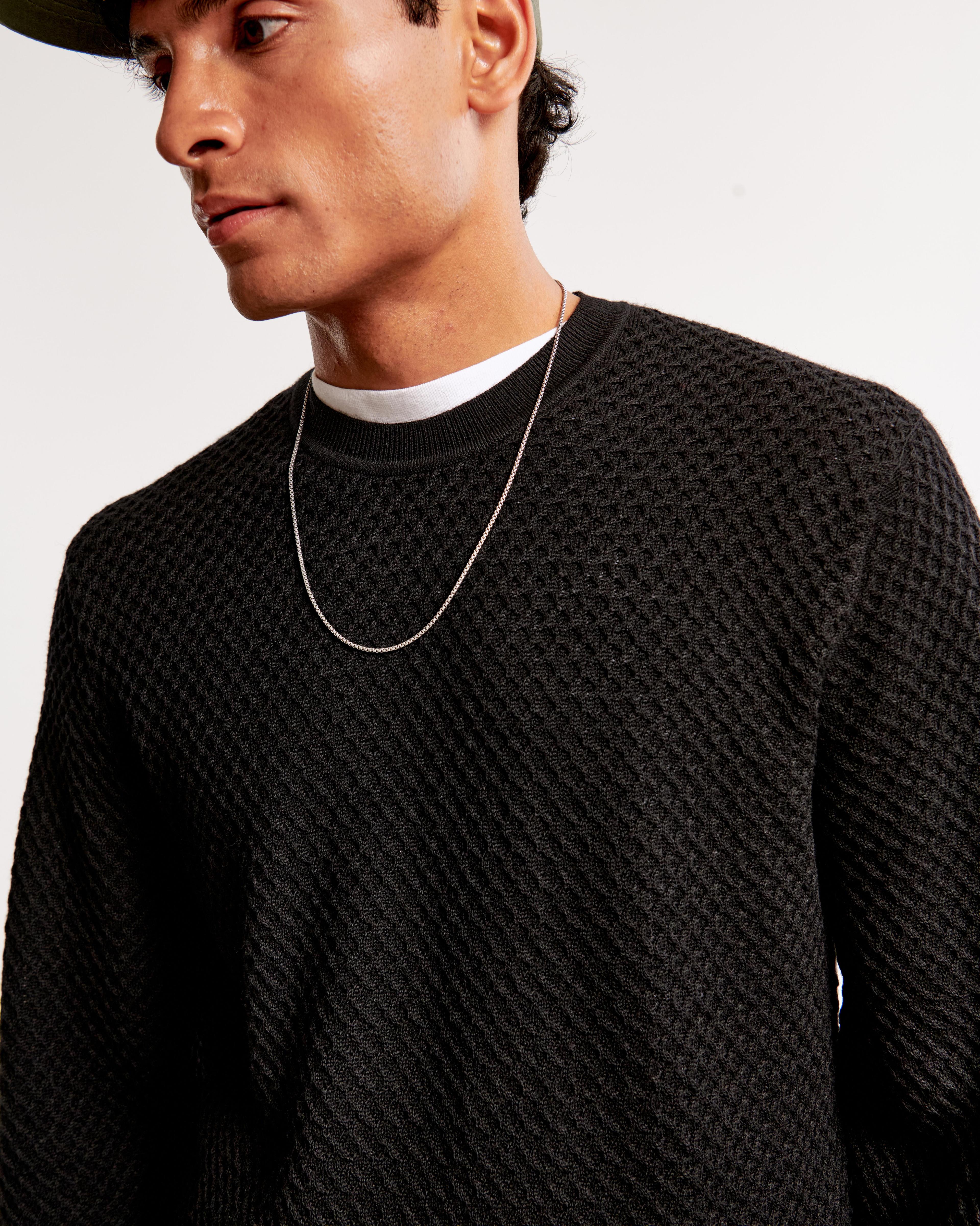 Merino Wool-Blend Crew Sweater Product Image