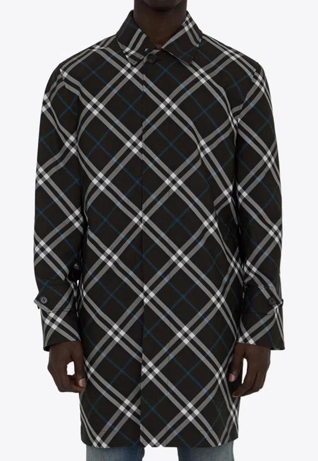 BURBERRY Check Medium Trench Coat In Brown Product Image