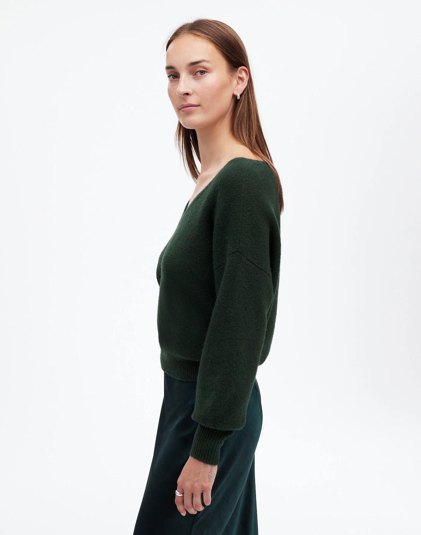 Wedged V-Neck Sweater Product Image