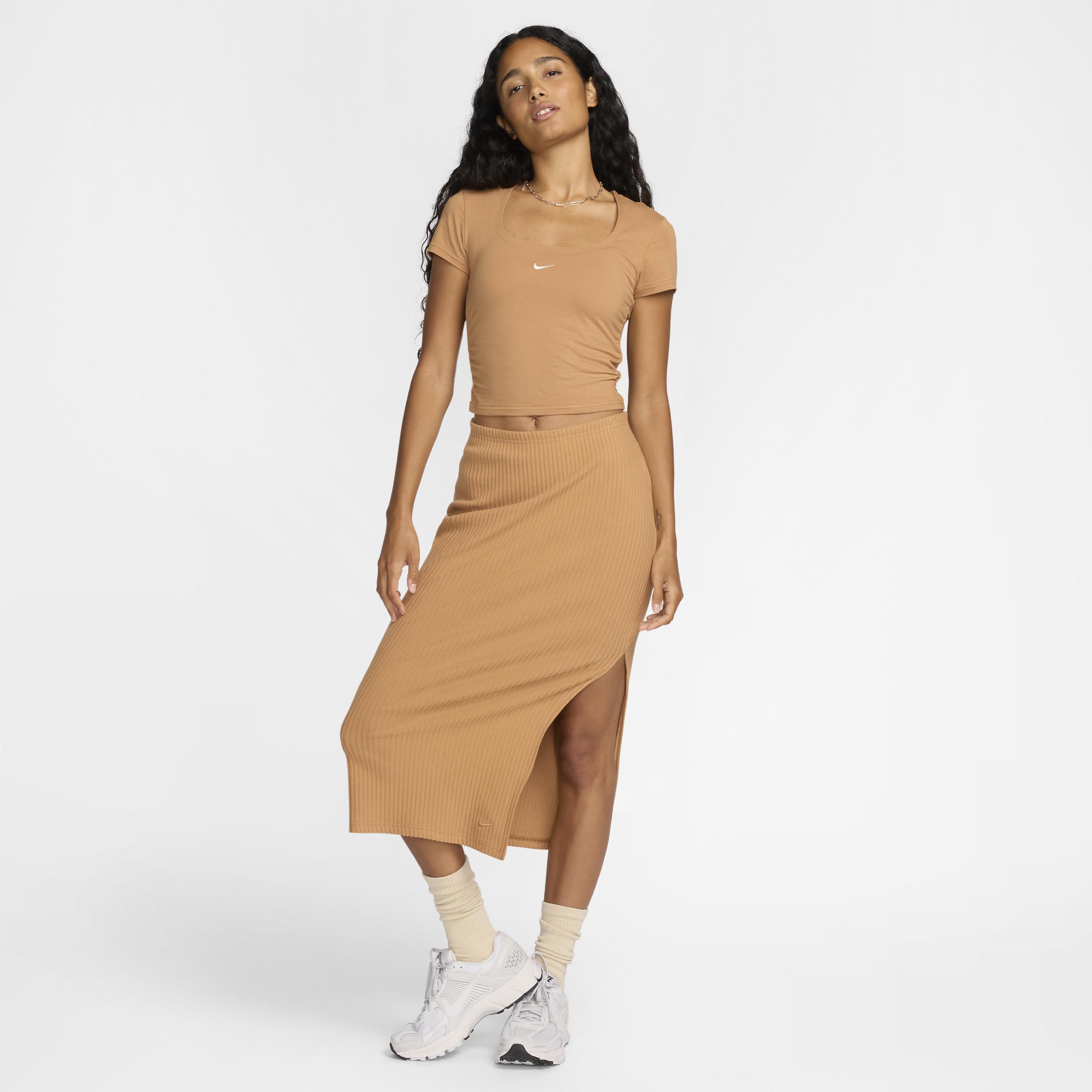 Women's Nike Sportswear Chill Rib Slim Midi Skirt Product Image