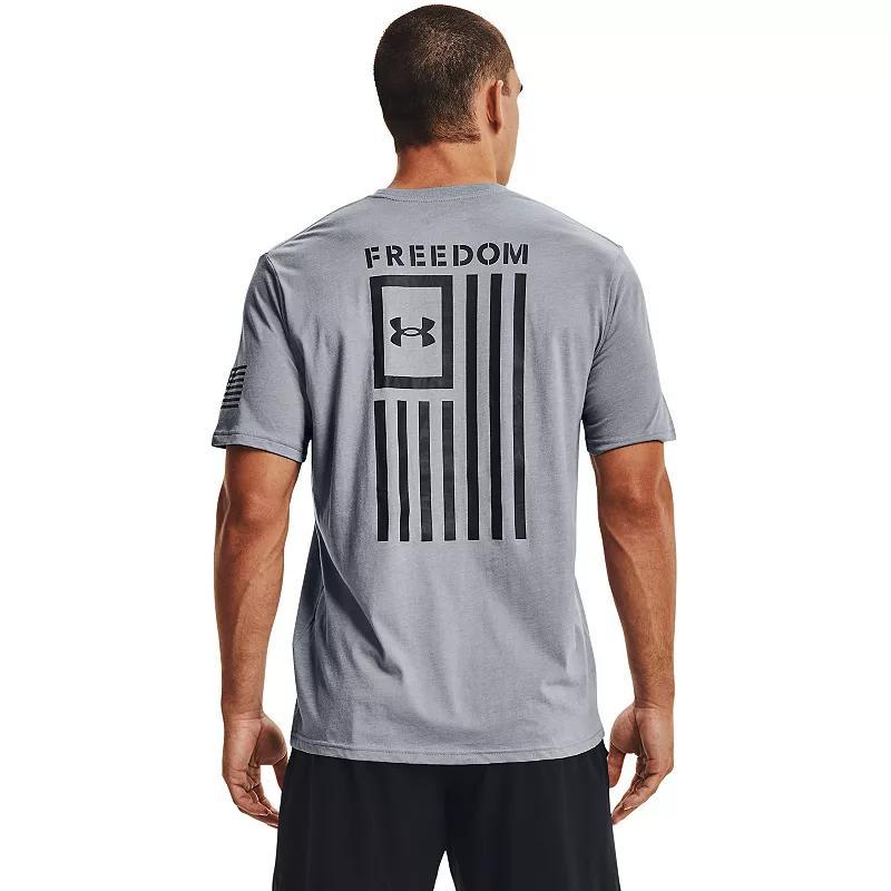 Big & Tall Under Armour Freedom Flag Tee, Mens 035 Silver Product Image