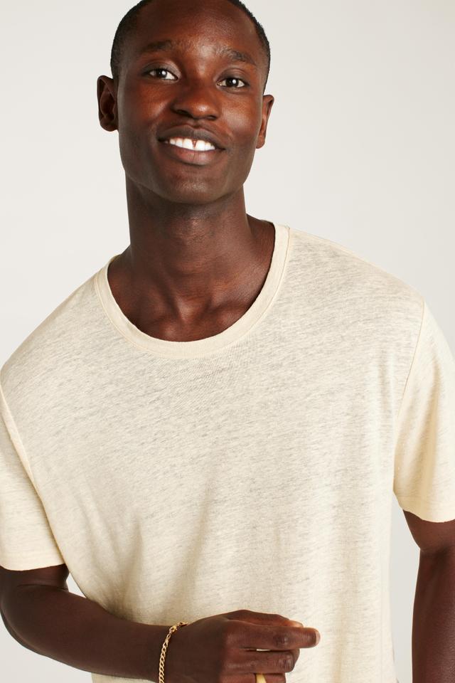 Linen Crew Neck Tee Product Image