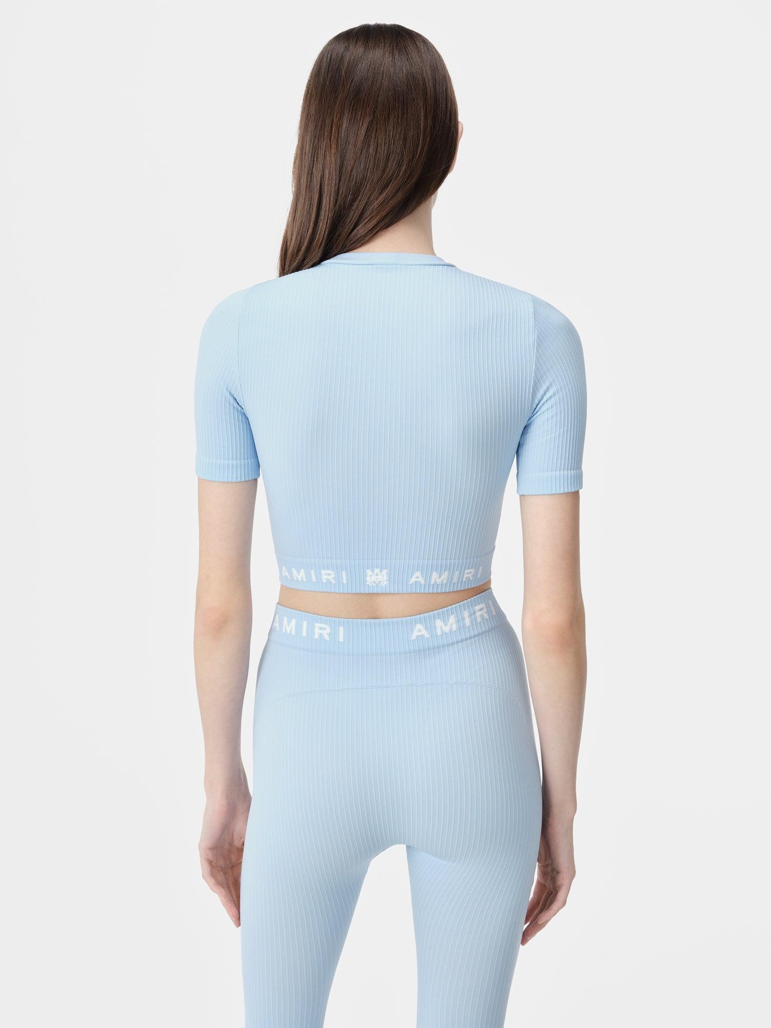 WOMEN - WOMEN'S MA RIBBED SEAMLESS S/S TOP - Cerulean Female Product Image