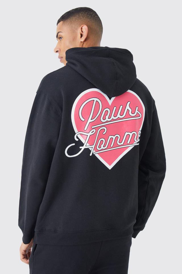 Oversized Heart Graphic Hoodie | boohooMAN USA Product Image