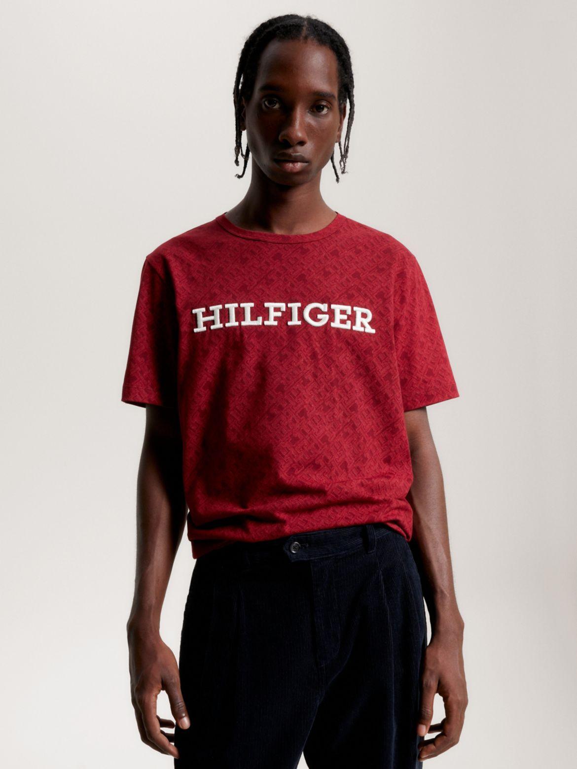 Tommy Hilfiger Men's Allover TH Embroidered Monotype T-Shirt Product Image