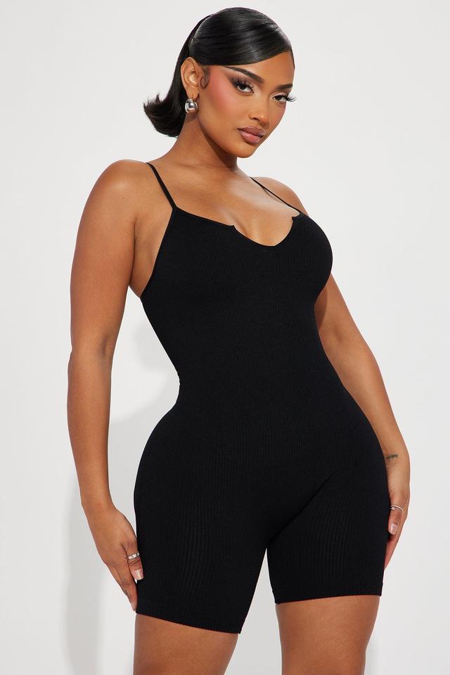 Indie Seamless Romper - Black Product Image