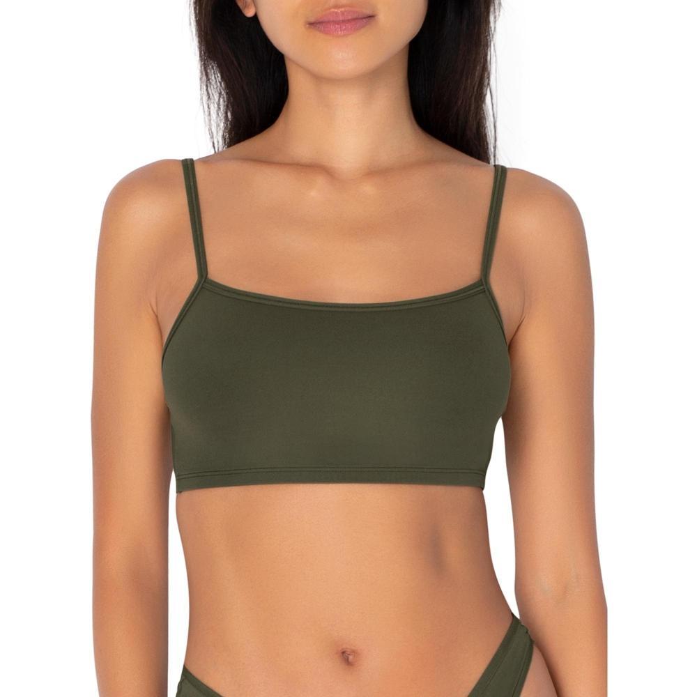 Smart & Sexy Women's Stretchiest EVER Cami Bralette 4 Pack Olive/Olive/Black/Black S/M Product Image