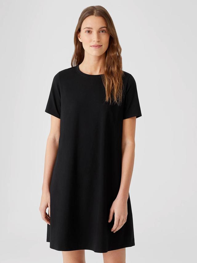 EILEEN FISHER Traceable Cotton Jersey Crew Neck Dressfemale Product Image