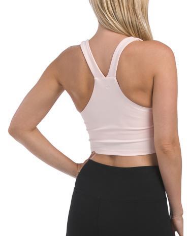 Cropped Shelf Bra Tank for Women | Polyester/Spandex Product Image