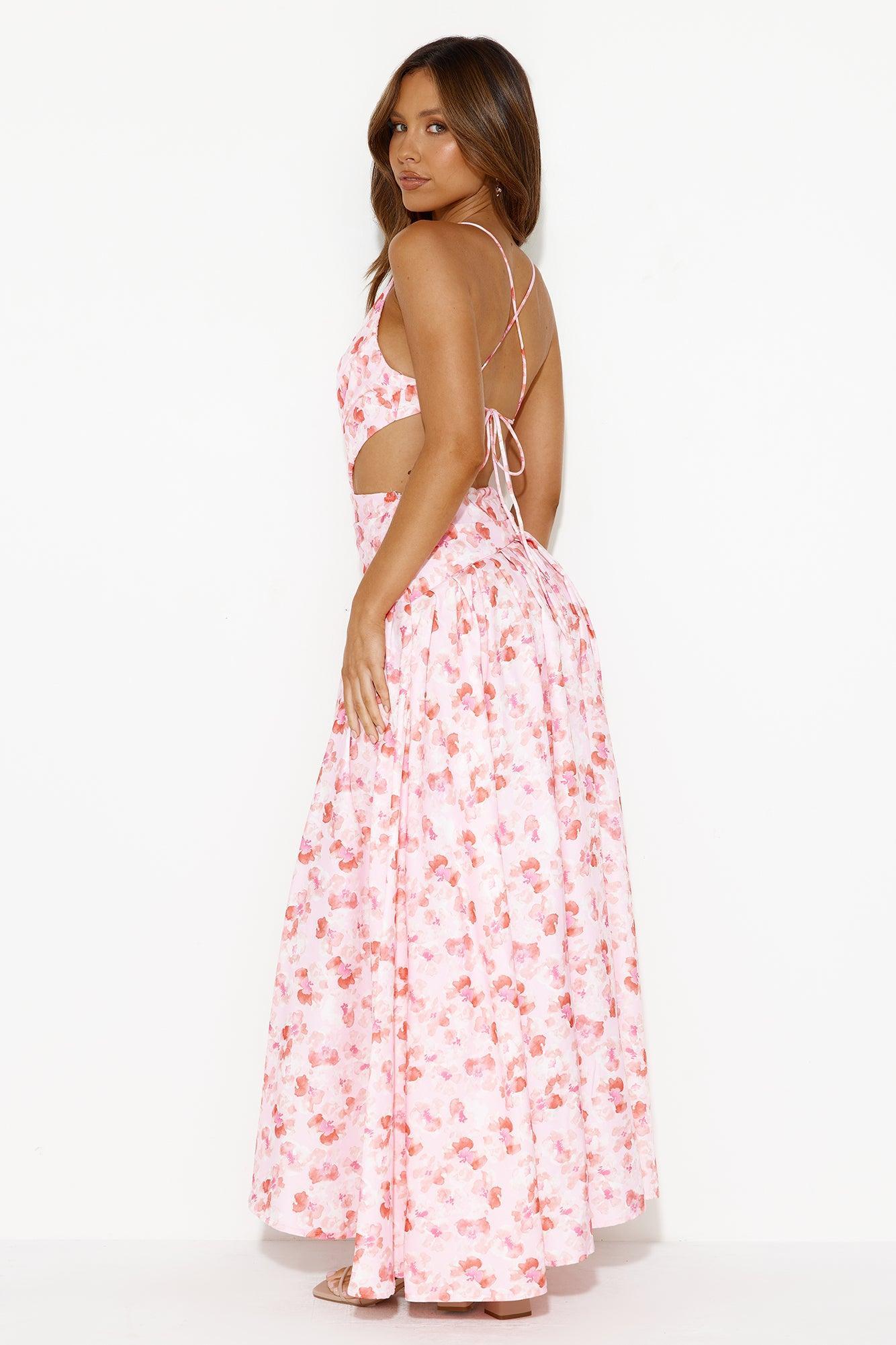 Rose Fields Midi Dress Pink Product Image