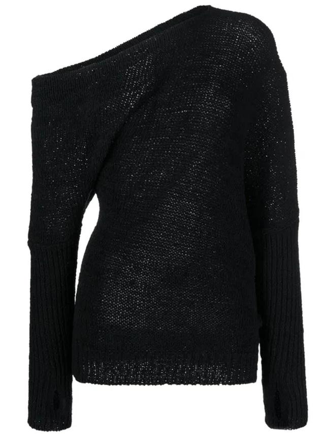 TOM FORD One-shoulder Draped Jumper In Nero Product Image