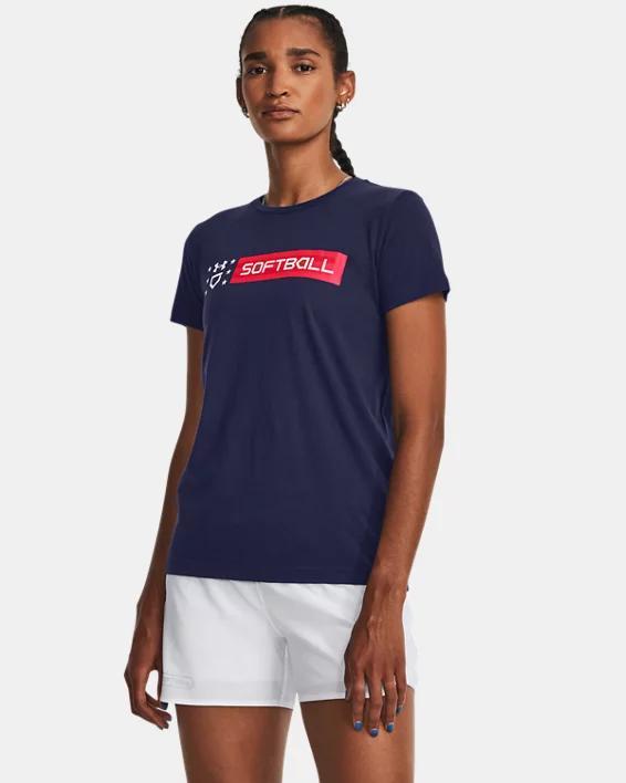 Women's UA Freedom Softball Wordmark Short Sleeve Product Image