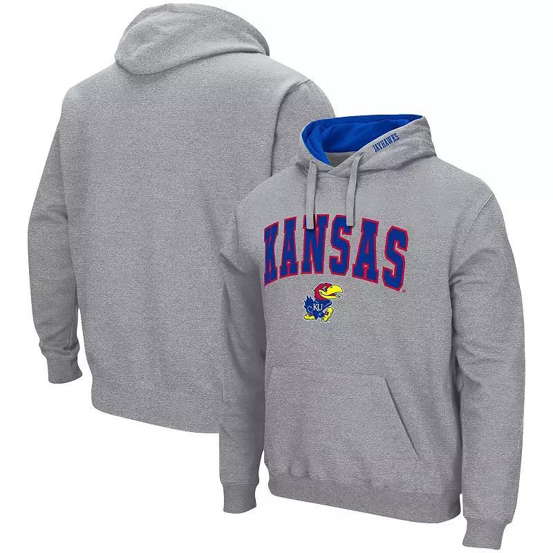 Mens Colosseum Heather Gray Pitt Panthers Arch & Logo 3.0 Pullover Hoodie Product Image