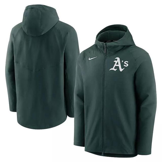 Mens Nike Oakland Athletics Authentic Collection Performance Raglan Full-Zip Hoodie Product Image