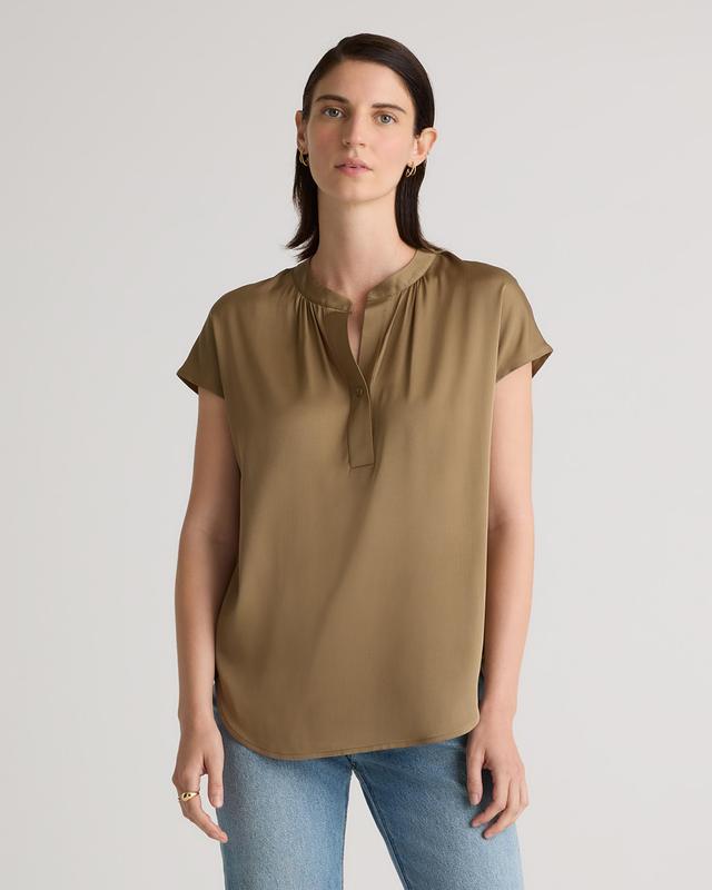 Women's Washable Stretch Silk Dolman Sleeve Blouse Product Image