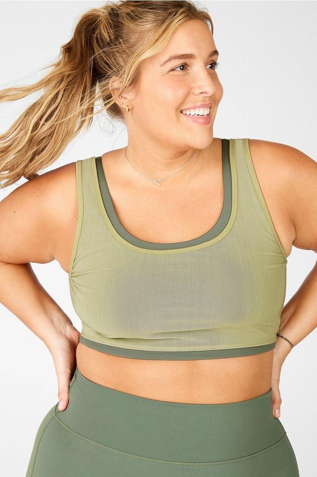 Fabletics Double Layer Bra Womens green plus Size 3X Product Image