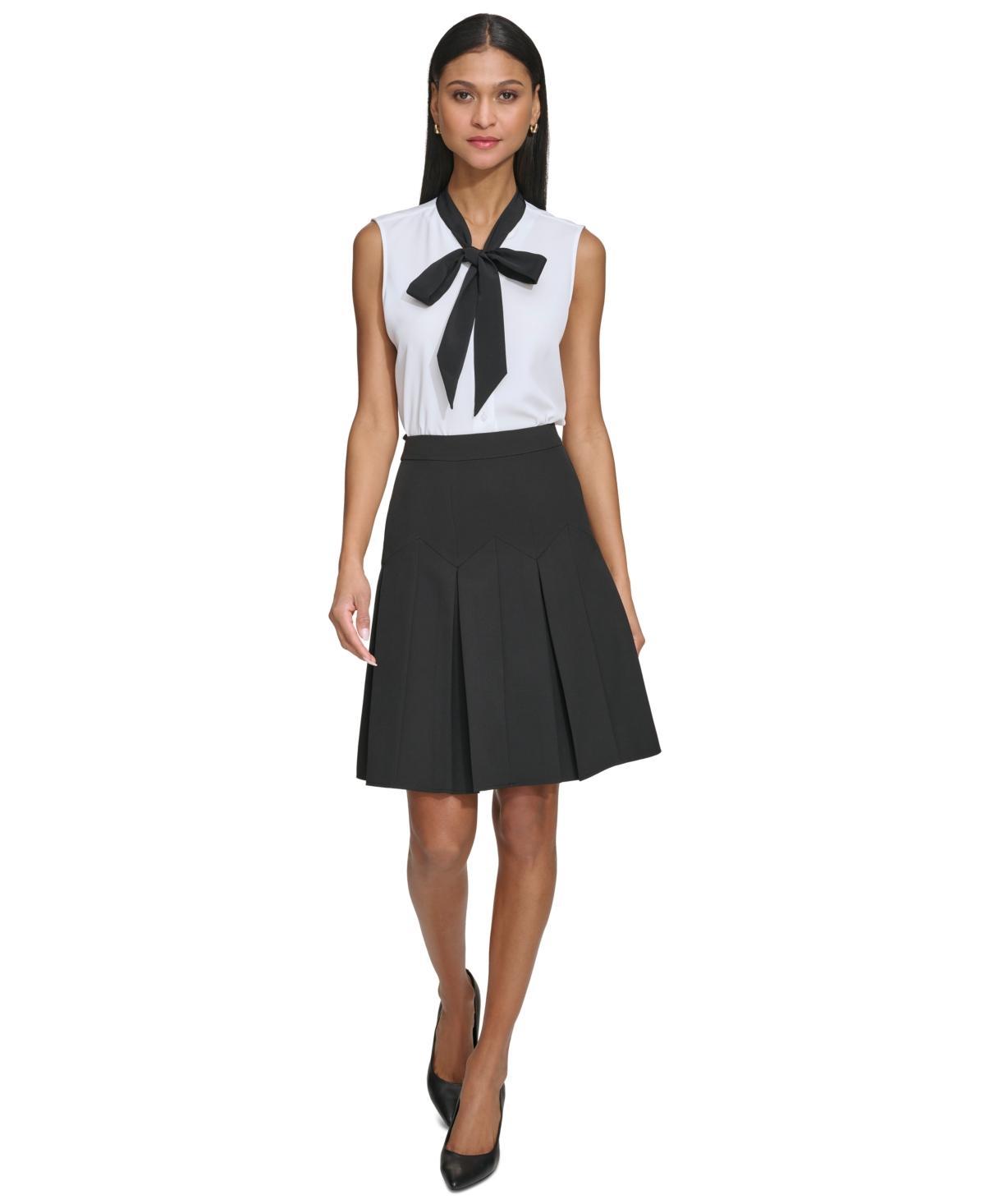 Karl Lagerfeld Womens Pleated Skirt Product Image