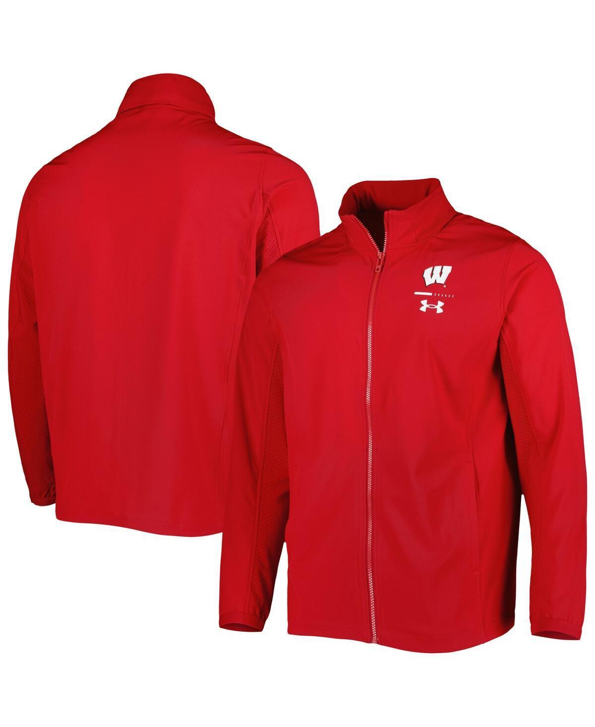 Mens Under Armour Wisconsin Badgers Squad 3.0 Full-Zip Jacket Product Image