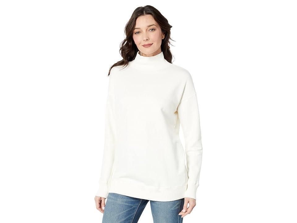 Mod-o-doc French Terry Long Sleeve Turtleneck Tunic (Ivory) Women's Clothing product image