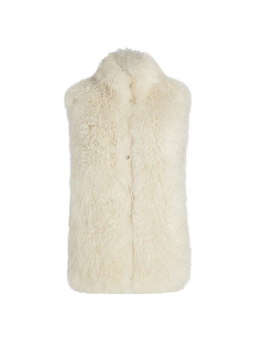 Womens Cashmere Goat Fur Vest Product Image