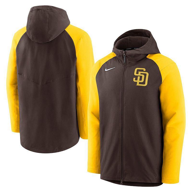 NIKE Men's  Black And Gold Pittsburgh Pirates Authentic Collection Full-zip Hoodie Performance Jacket In Black,gold Product Image