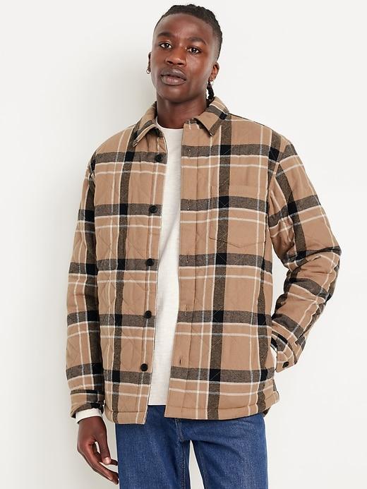 Sherpa-Lined Quilted Shacket Product Image