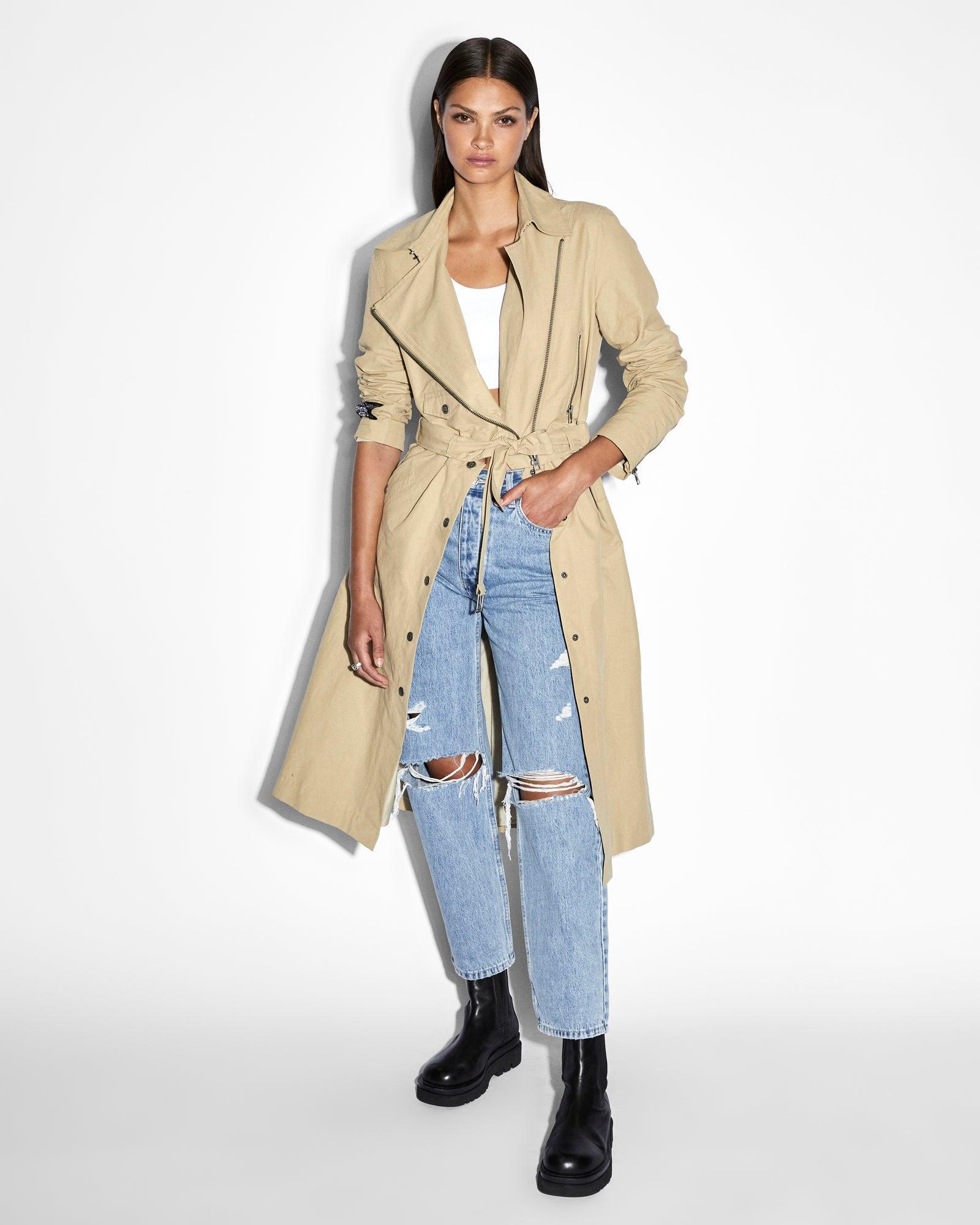 INCOGNITO BIKER/TRENCH KHAKI Female Product Image