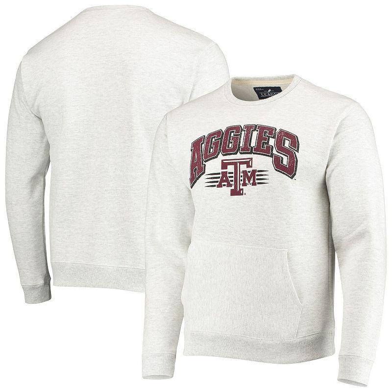 Mens League Collegiate Wear Heathered Gray Texas A&M Aggies Upperclassman Pocket Pullover Sweatshirt Product Image