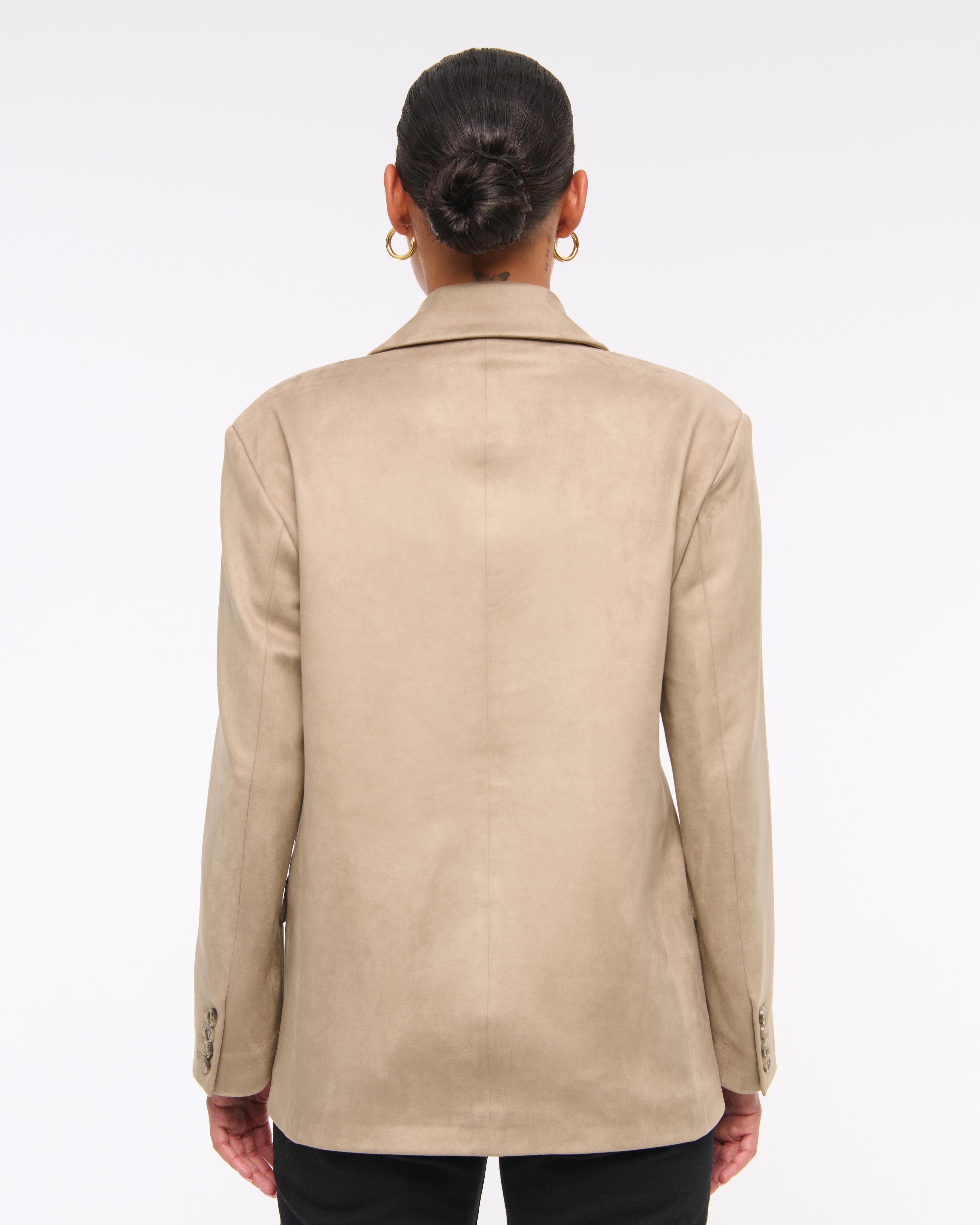 Vegan Suede Slouchy Blazer Product Image