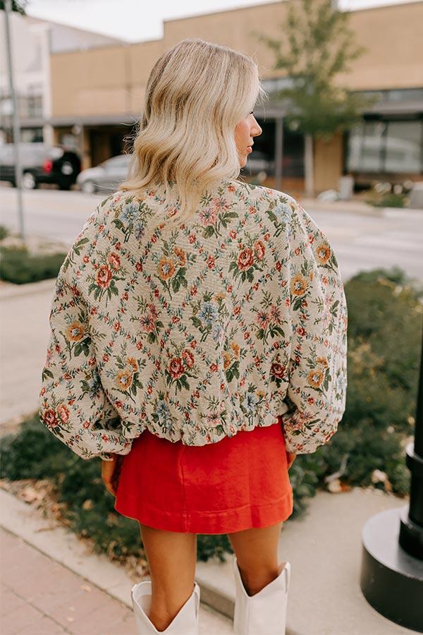 Simply Sweet Floral Bomber Jacket Product Image