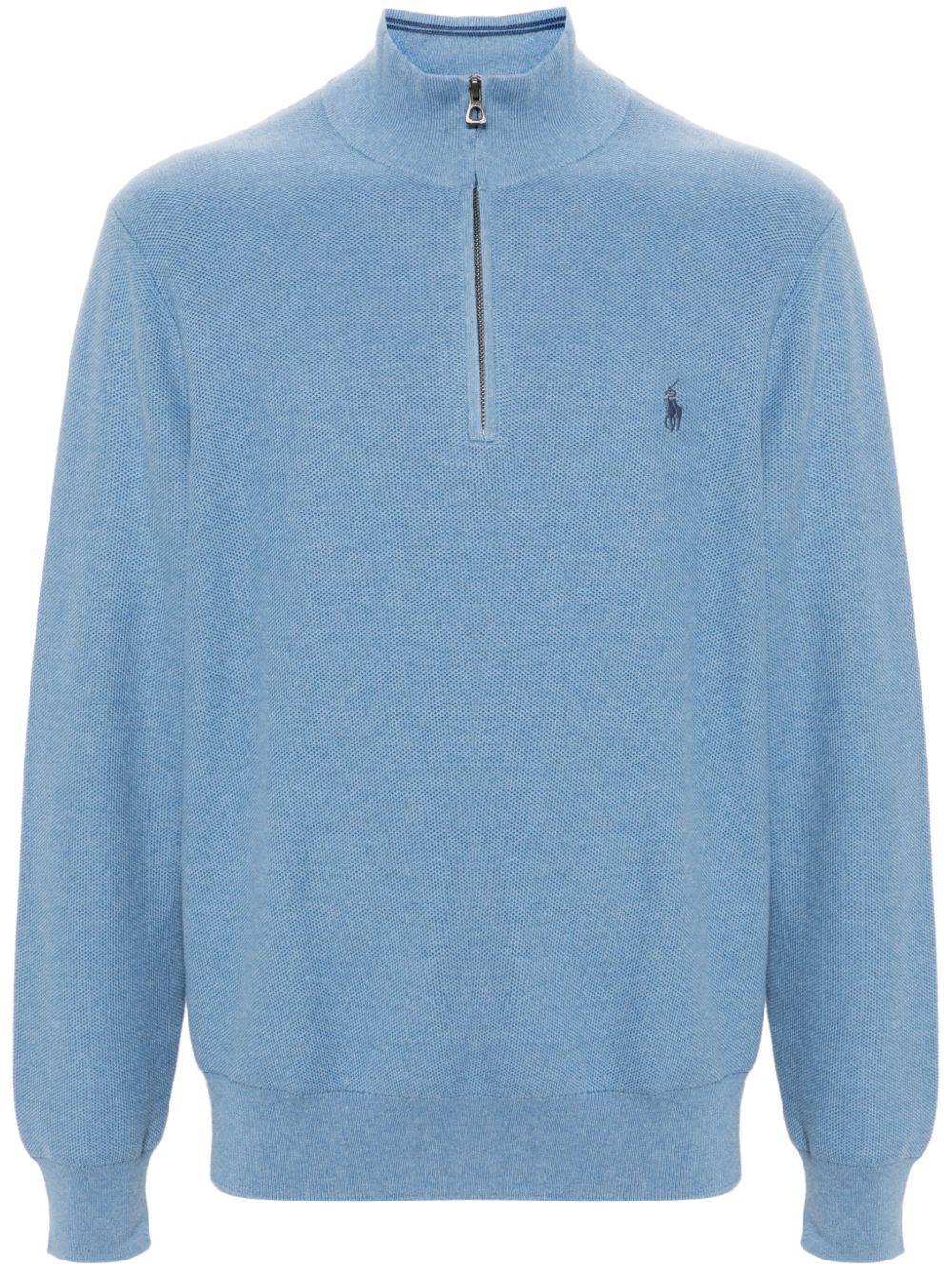 Sweatshirt Mit Polo Pony In Blau Product Image