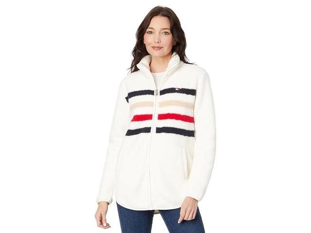 Tommy Hilfiger Womens Mock-Neck Fleece Zippered Sweatshirt Product Image