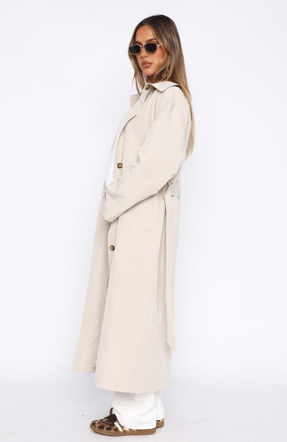 Keep A Secret Trench Coat Dove Product Image