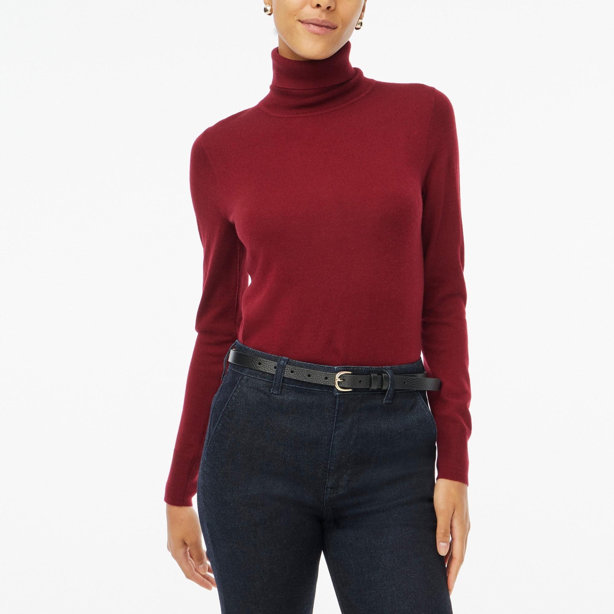 Machine-washable merino wool-blend turtleneck Product Image