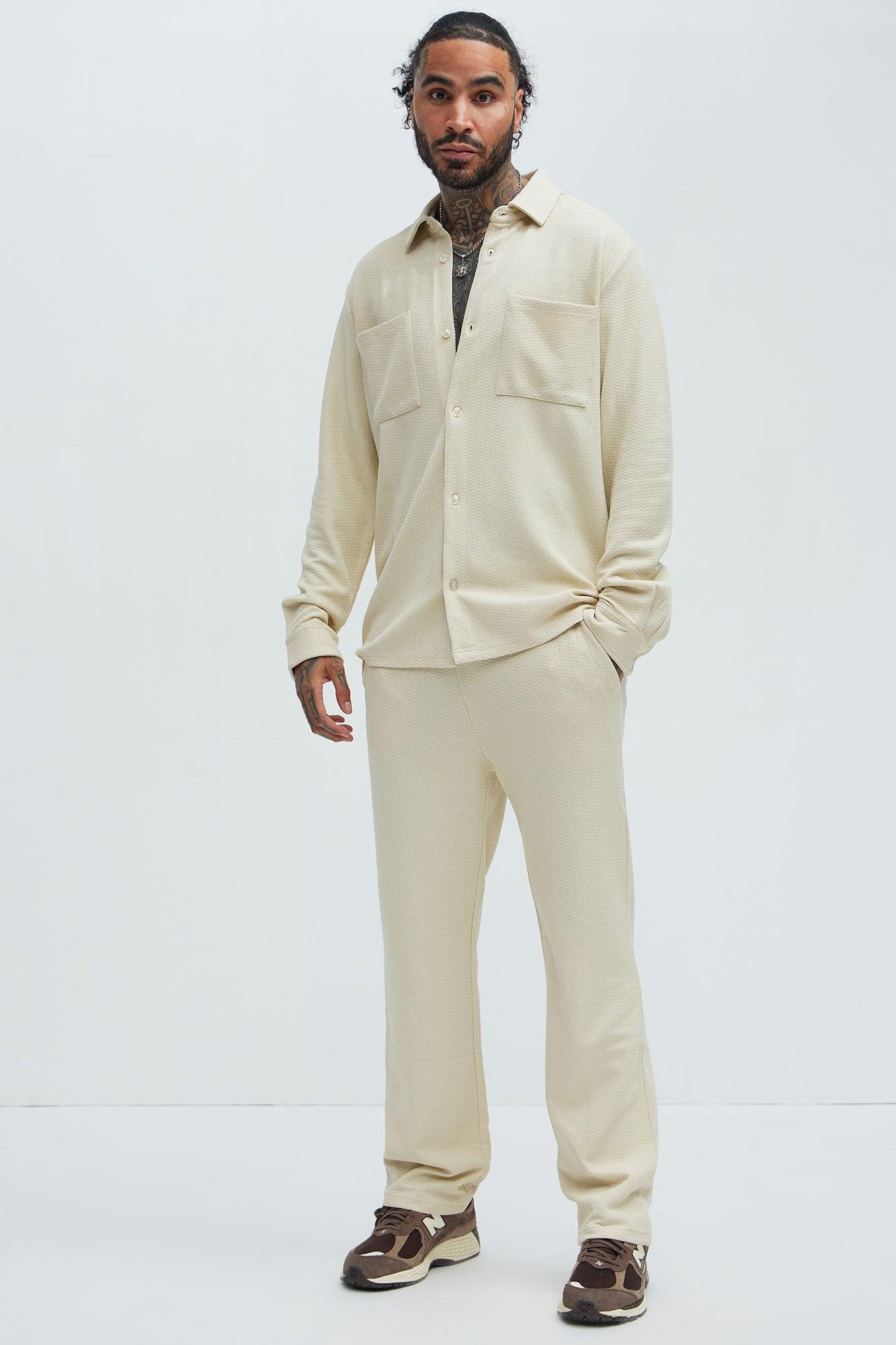 Capstan Textured Overshirt - Cream Product Image