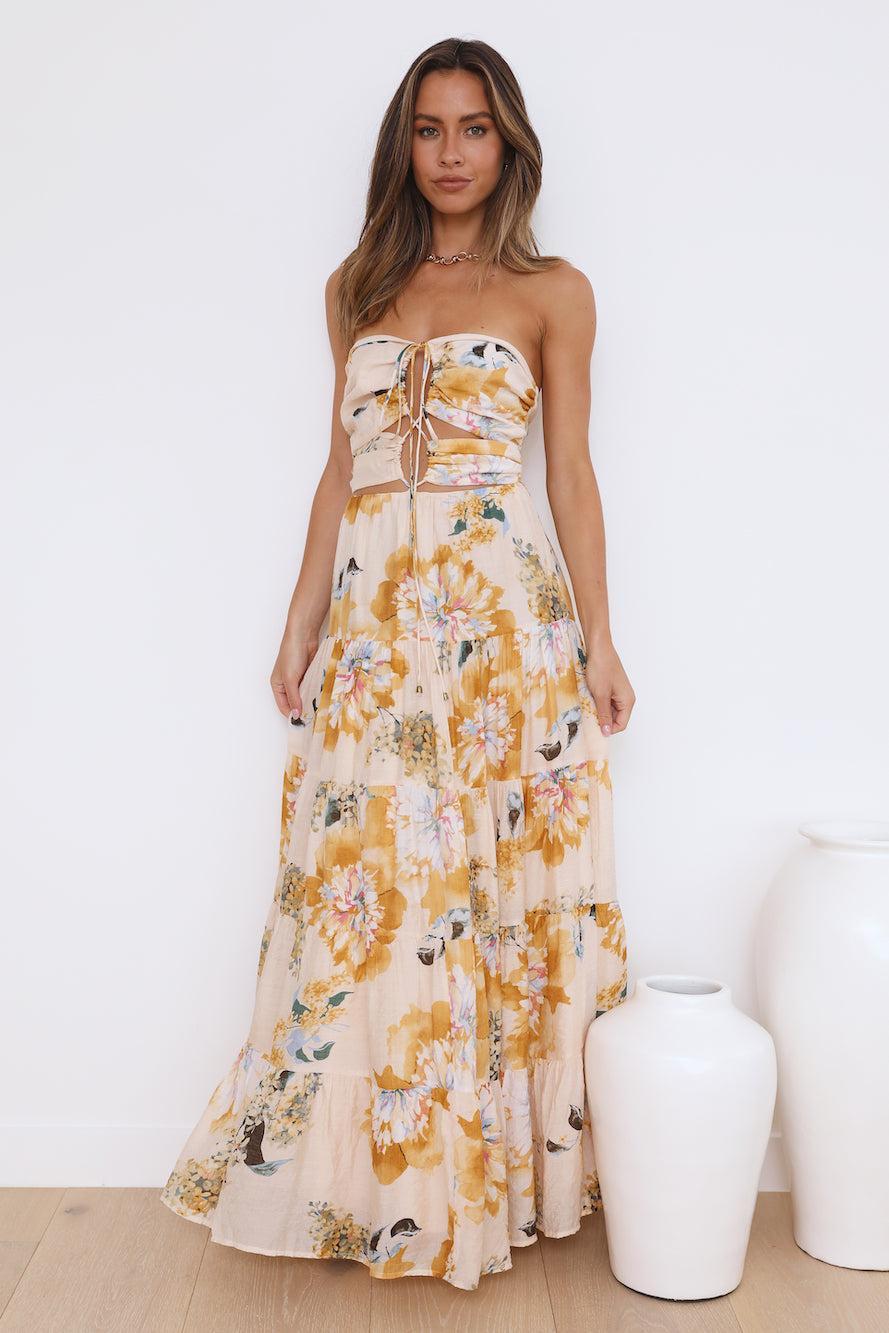 Dream Look Maxi Dress Yellow Product Image