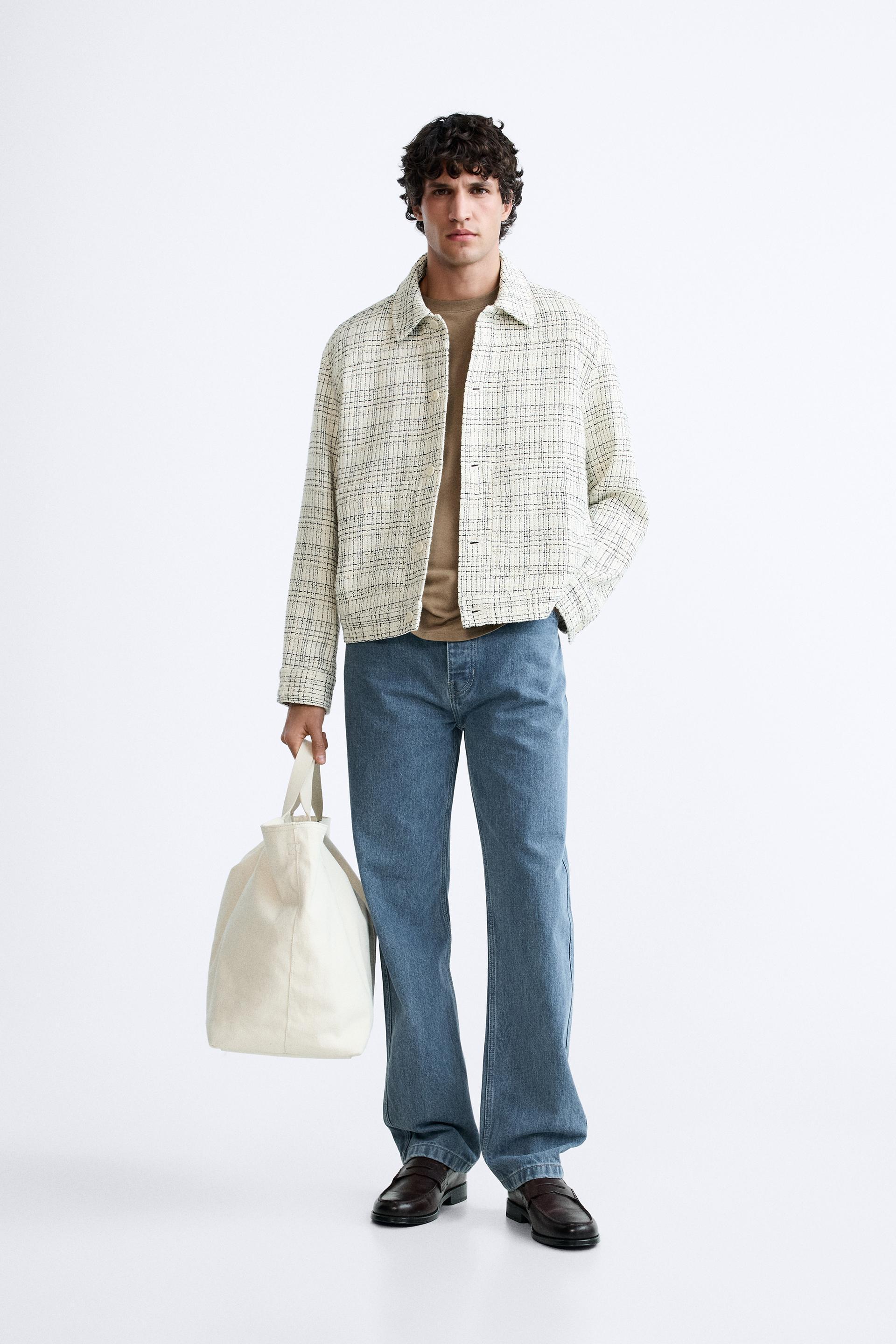 CROPPED TEXTURED JACKET Product Image