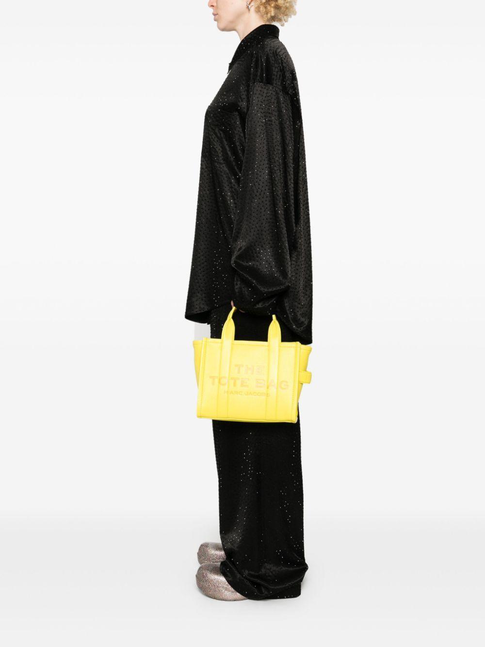 MARC JACOBS The Leather Small Tote Bag In Yellow Product Image