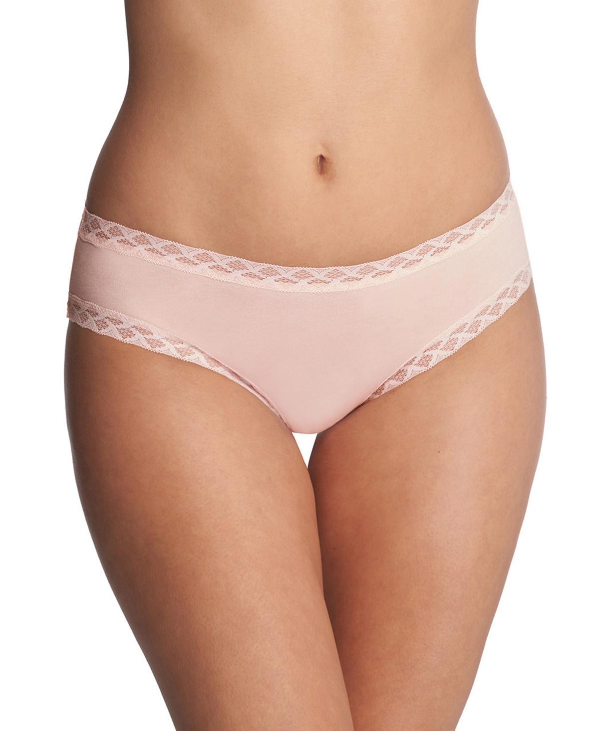 Natori Bliss Lace-Trim Cotton Brief Underwear 156058 Product Image