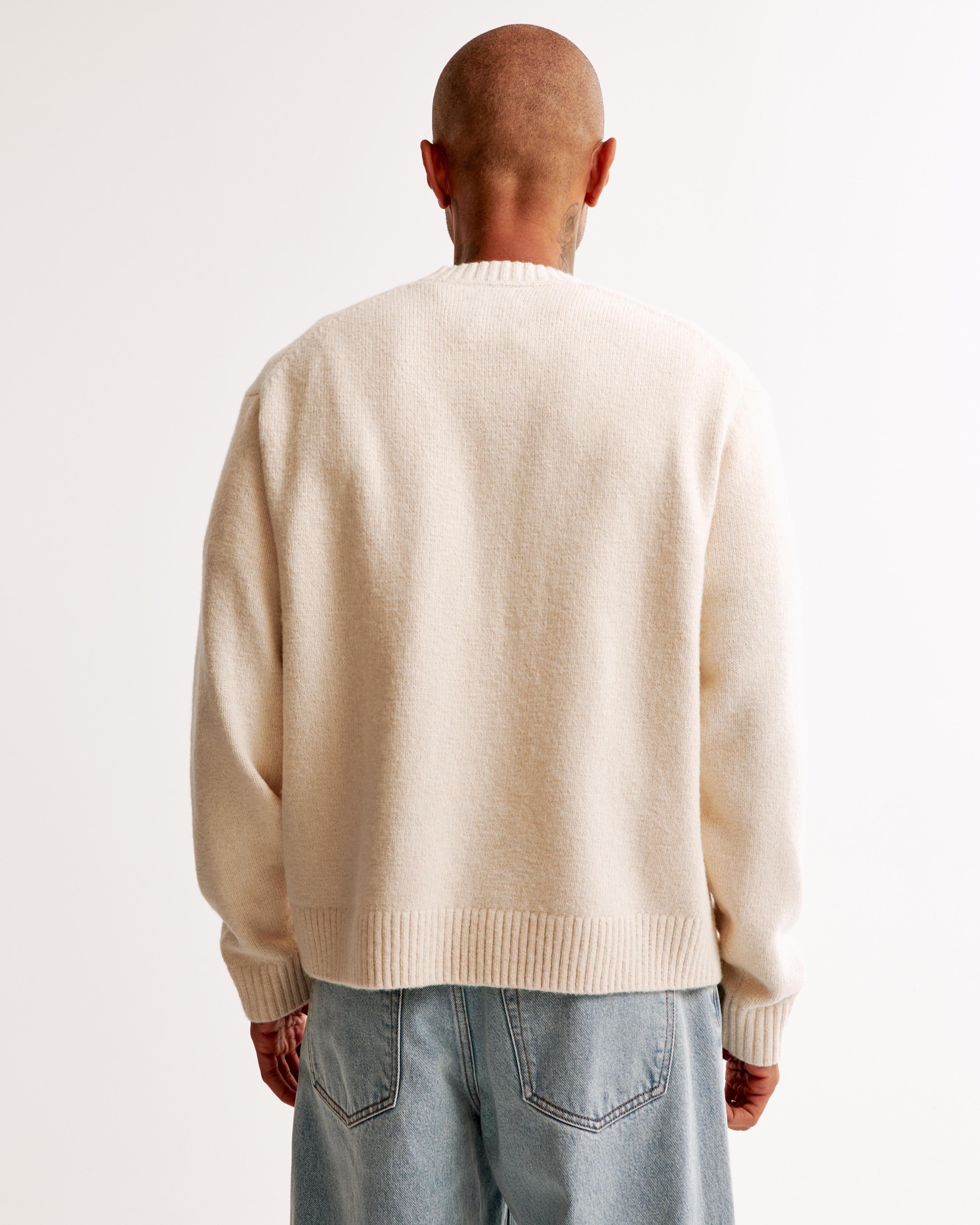 Oversized Marled Crew Sweater Product Image