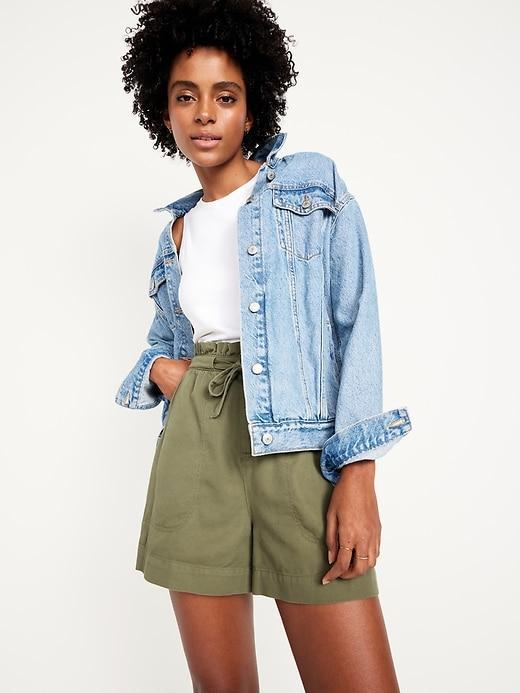 Extra High-Waisted Utility Shorts -- 4-inch inseam Product Image