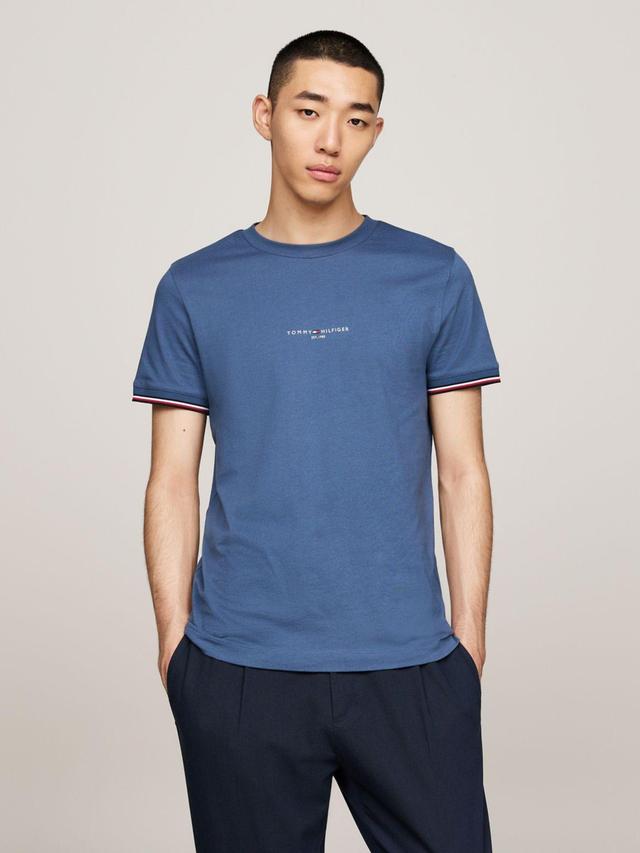 Tommy Hilfiger Men's Slim Fit Tommy Logo Tipped T-Shirt Product Image