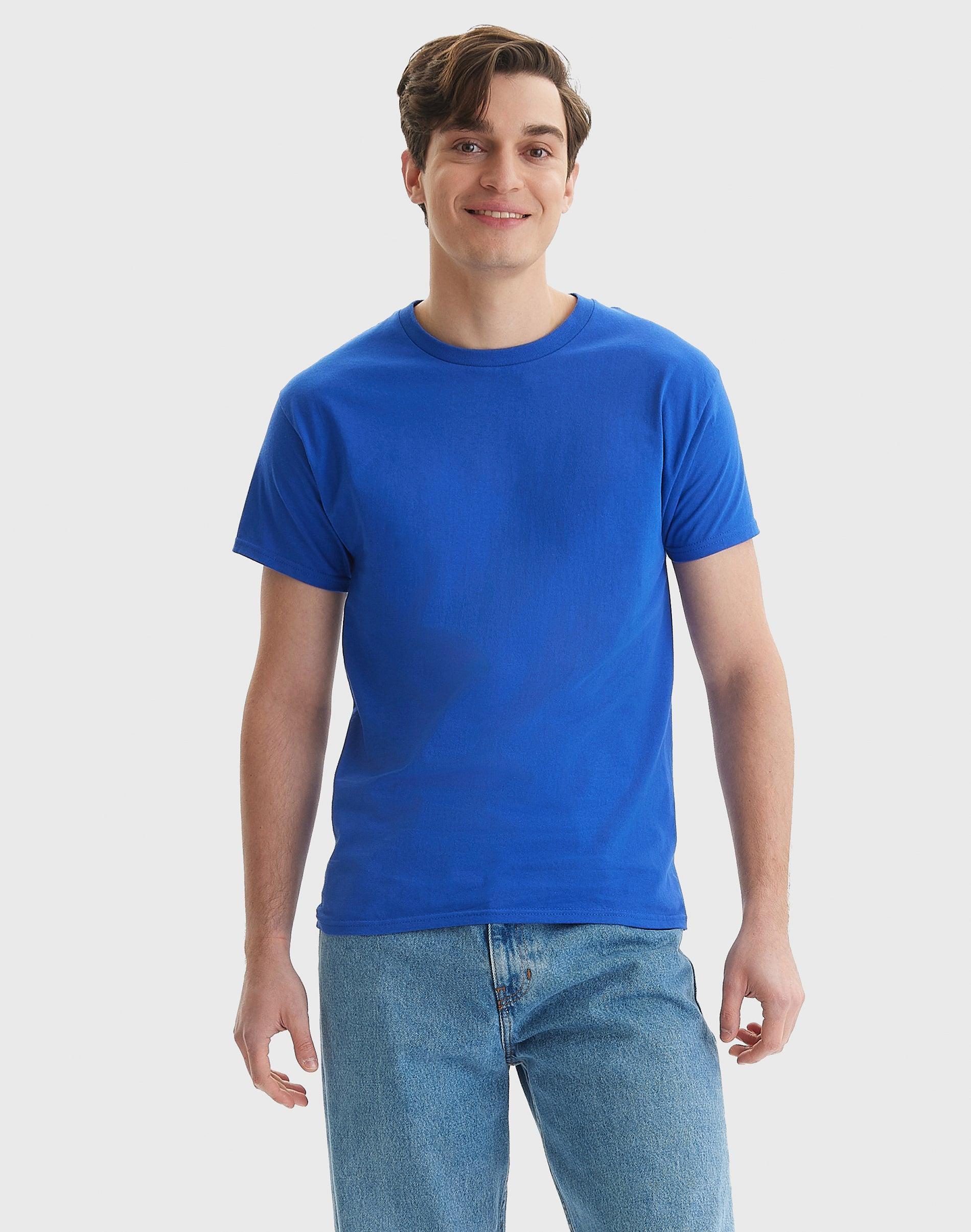 Mens Hanes Essentials 4-Pack Cotton T-Shirt Product Image