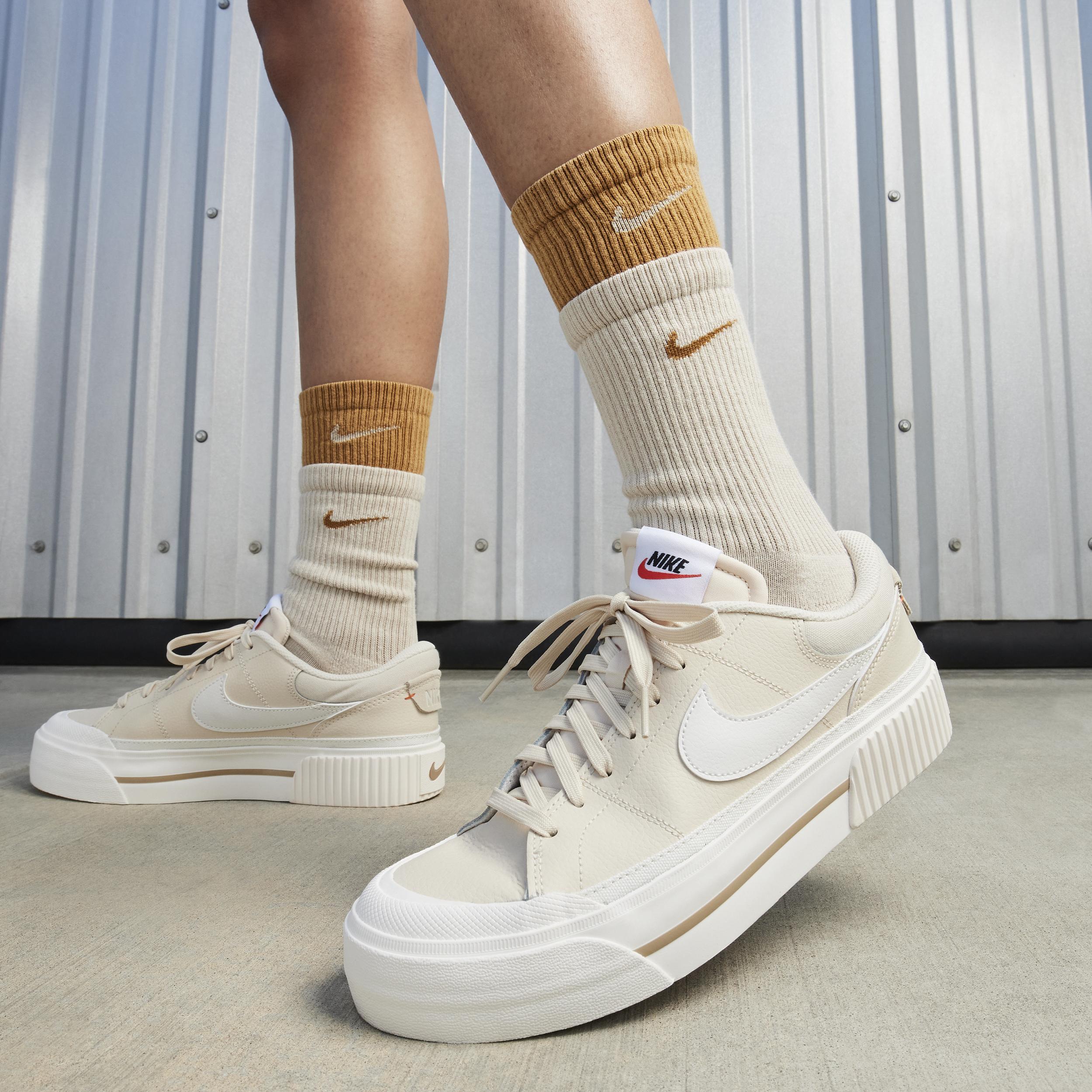 Nike Womens Court Legacy Lift Platform Casual Sneakers from Finish Line - White Product Image