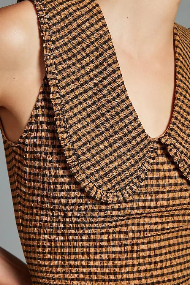 Maeve Ruffled Round-Collar Gingham Tank Product Image