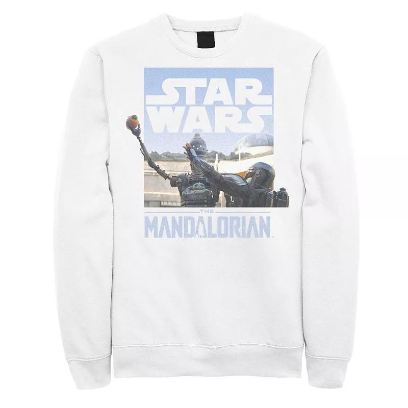 Mens Star Wars The Mandalorian Din Djarin IG-11 Scene Box Graphic Fleece Product Image