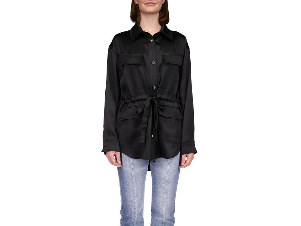 Sanctuary Justine Drawcord Waist Satin Jacket Product Image