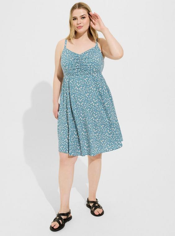 Mini Challis Skater Dress Product Image