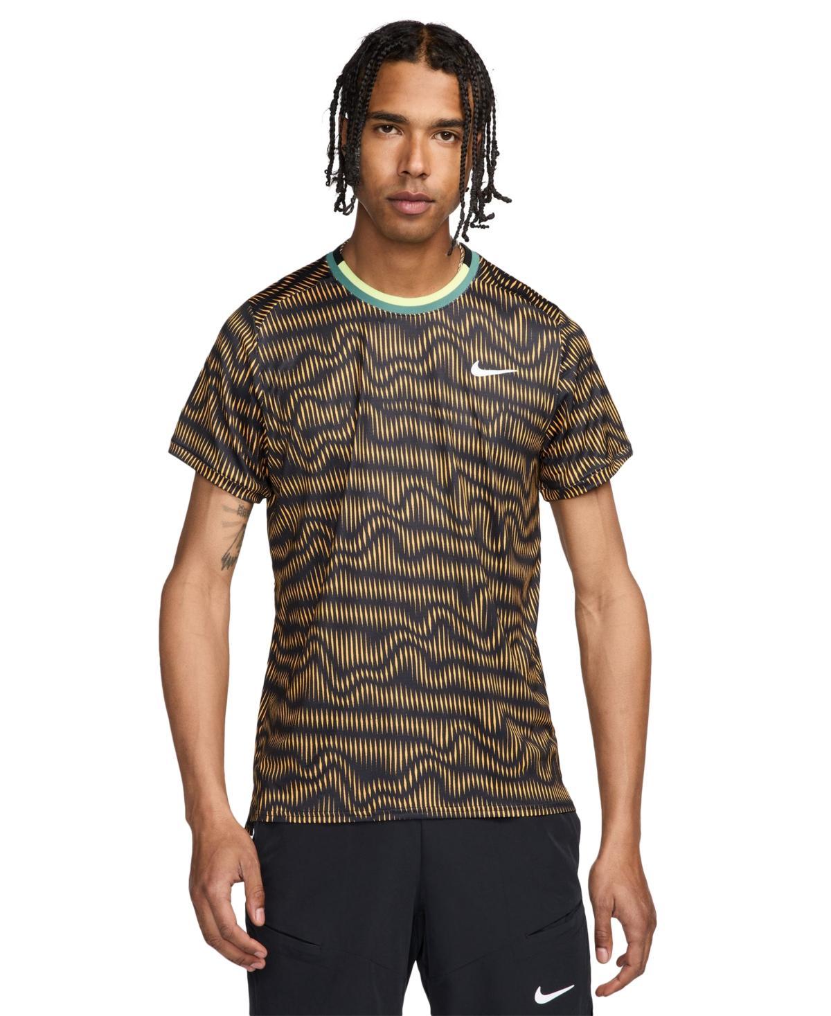 Nike Mens Court Advantage Dri-fit Tennis T-Shirt - Lt Lemon Twist/lt Photo Blue Product Image